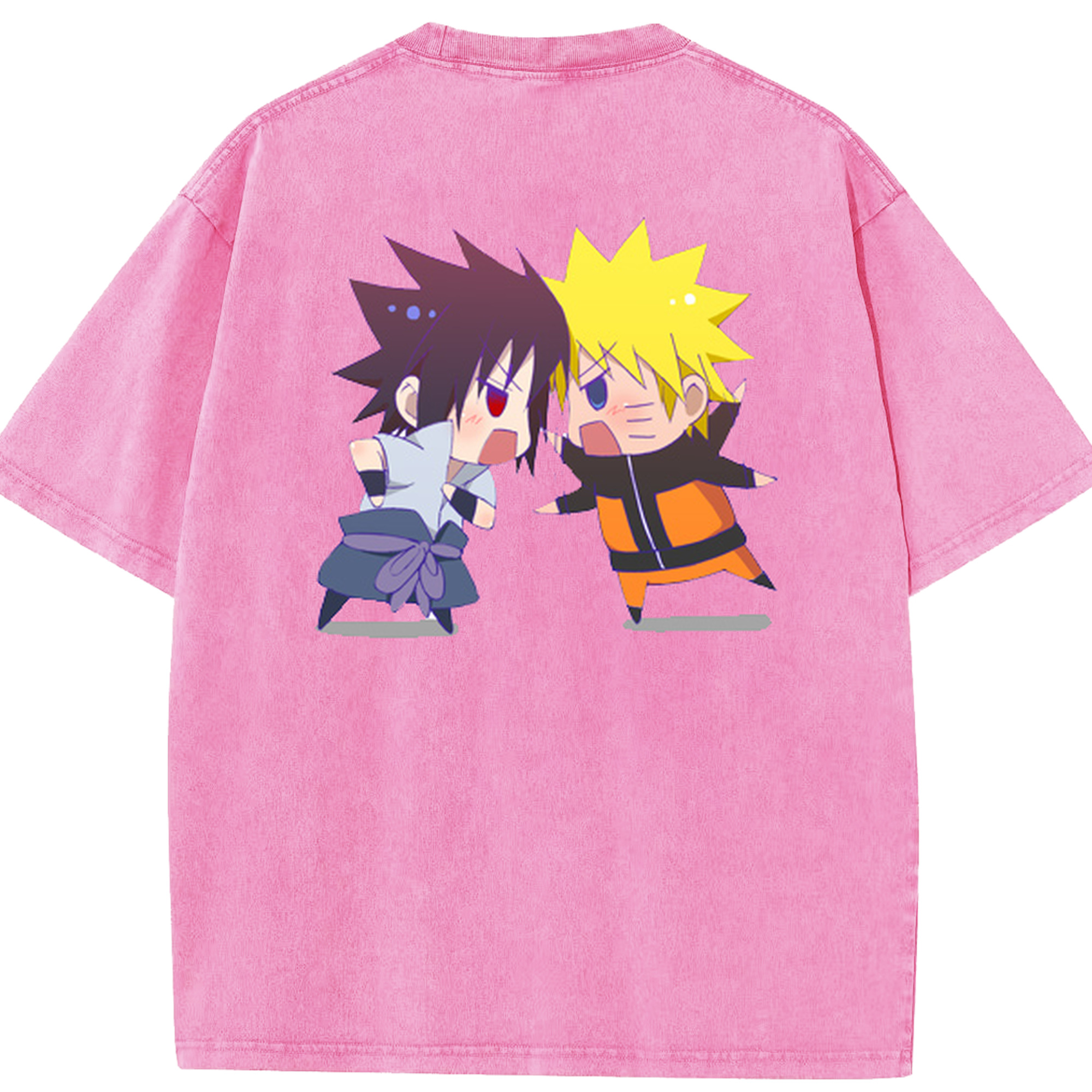 （画像用） NARUTO -ナルト- うずまき ナルト Uzumaki Naruto 綿100% ヴィンテージ風 半袖Tシャツ（背面プリント）